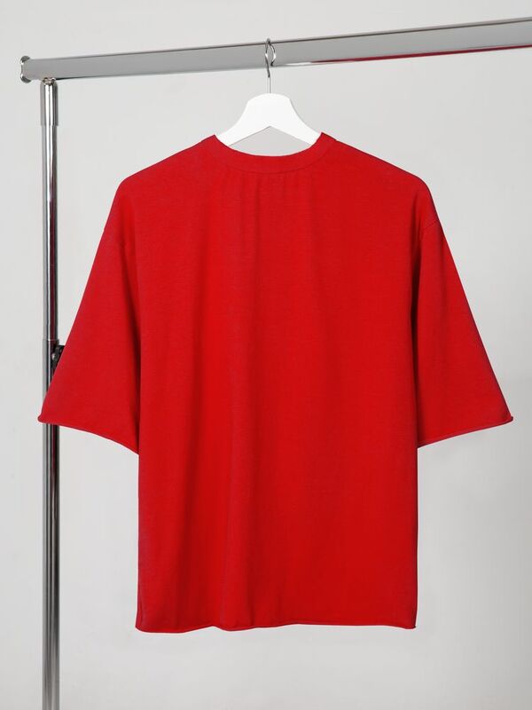 Футболка оверсайз Vozduh 2.0, красная арт.14611.55