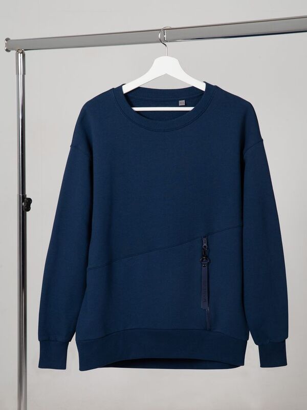 Свитшот унисекс Kosmos 2.0, темно-синий арт.14613.40