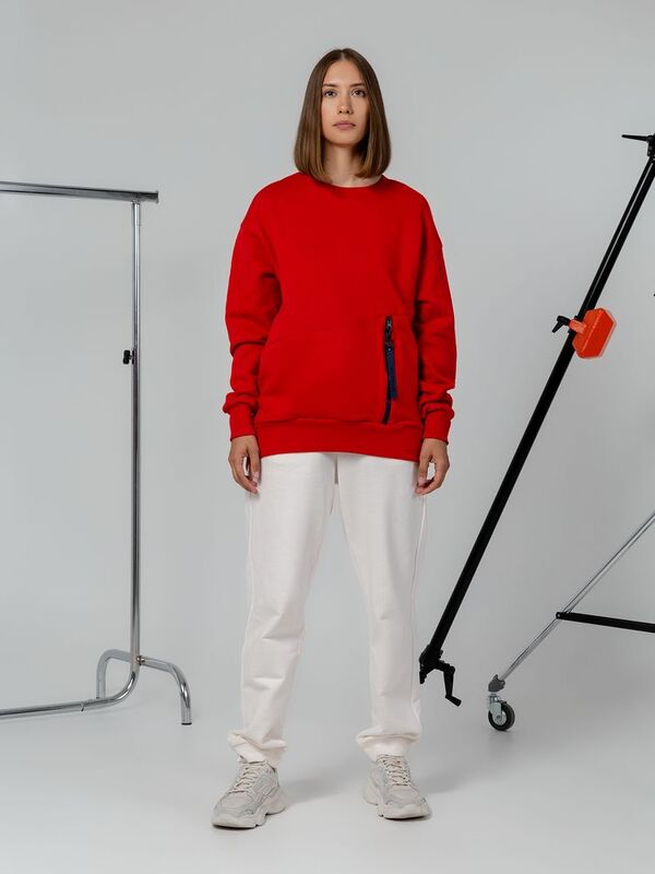 Свитшот унисекс Kosmos 2.0, красный арт.14613.55