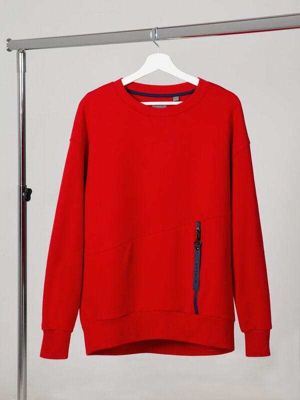 Свитшот унисекс Kosmos 2.0, красный арт.14613.55