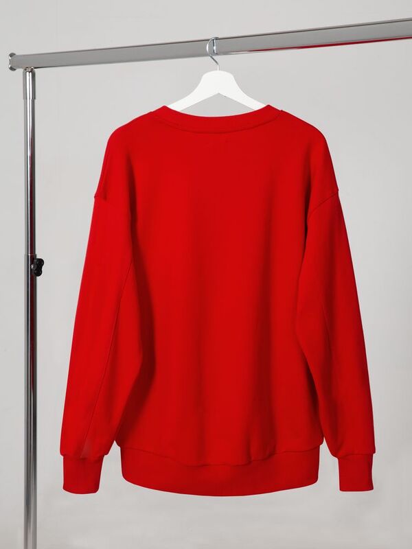 Свитшот унисекс Kosmos 2.0, красный арт.14613.55