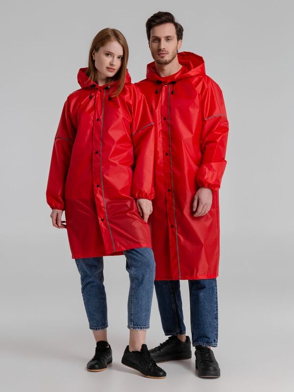 Дождевик со светоотражающими элементами Rainman Blink, красный арт.13346.50
