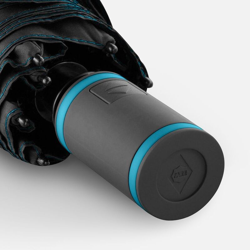 Зонт складной AOC Mini с цветными спицами, бирюзовый арт.64715.14