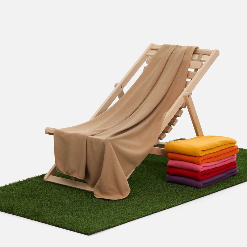 Флисовый плед Warm&Peace, бежевый арт.7669.00