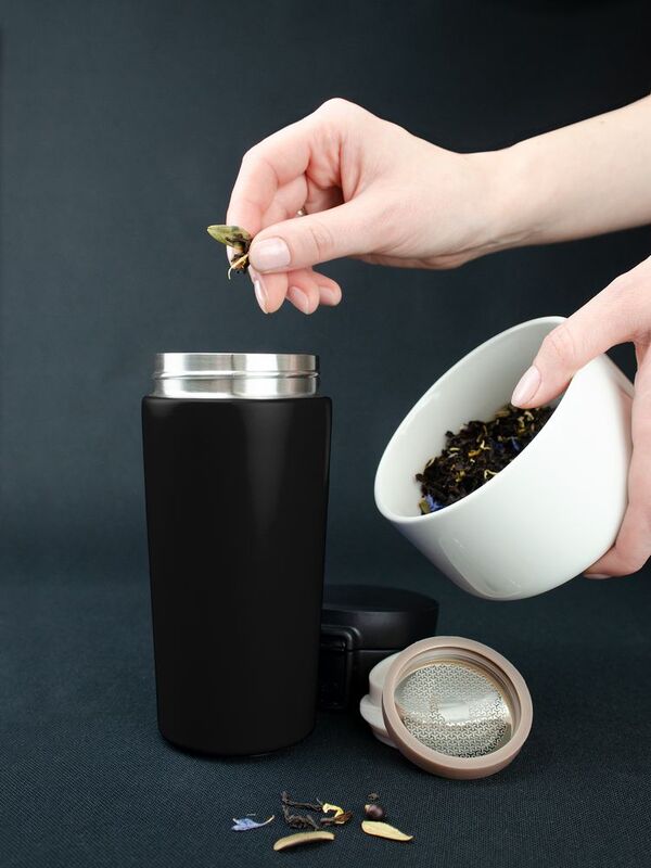 Термостакан с ситечком No Leak Infuser, черный арт.13650.30