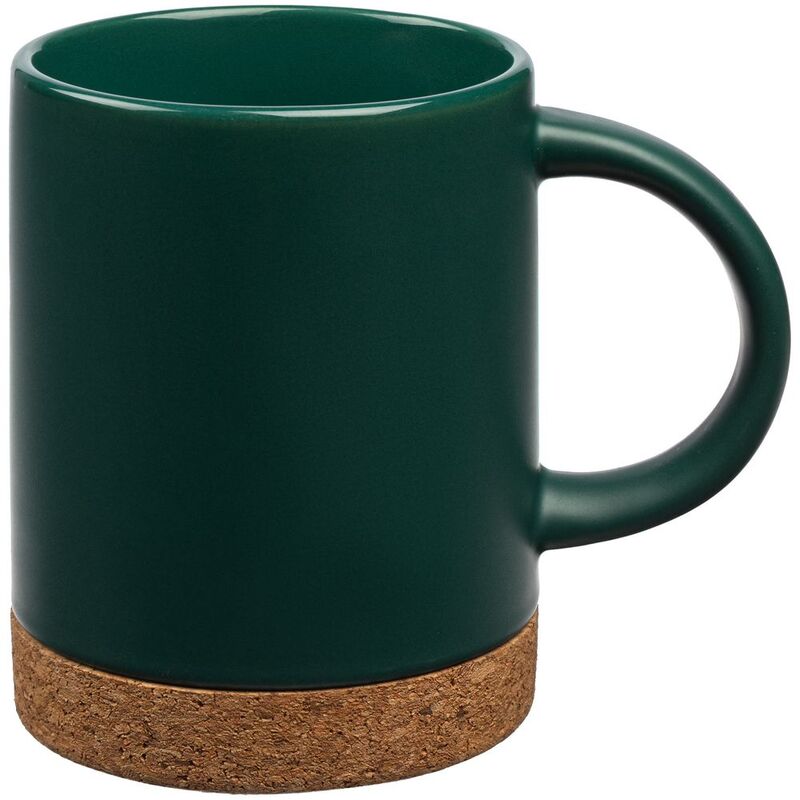 Кружка с пробковой подставкой Corky, зеленая арт.12894.90