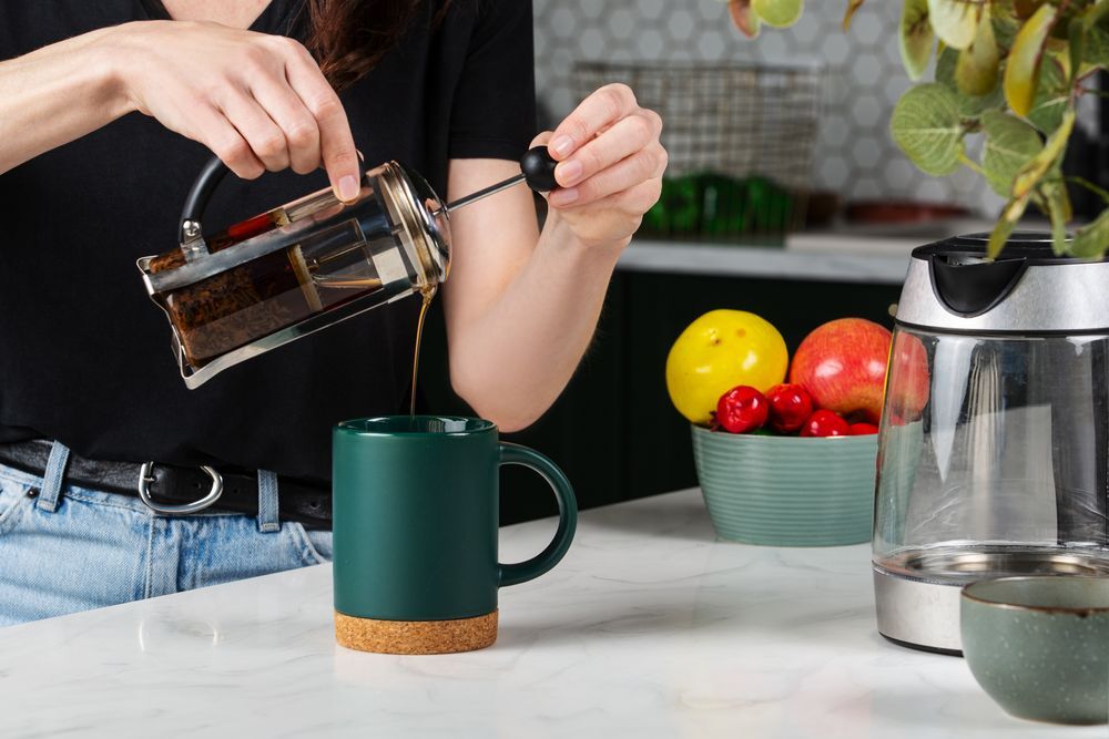 Кружка с пробковой подставкой Corky, зеленая арт.12894.90