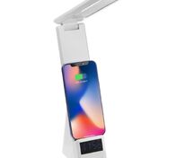 Лампа с беспроводной зарядкой смартфона и часов Powerack, белая арт.13759.60