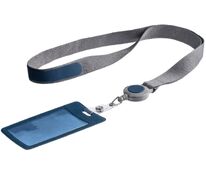 Чехол для пропуска с лентой и ретрактором Devon, синий арт.13773.40