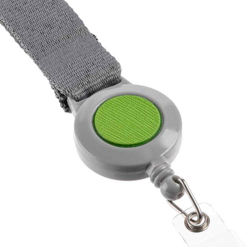 Чехол для карточки с лентой и ретрактором Devon, зеленый арт.13772.90