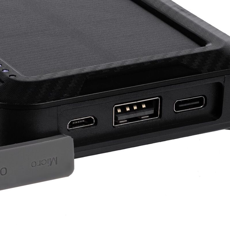 Аккумулятор защищенный Total Control 10000 мАч, черный с серым арт.22011.10