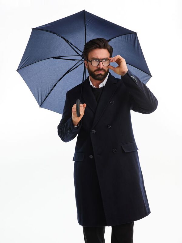 Зонт-трость Wind, темно-синий арт.15980.40