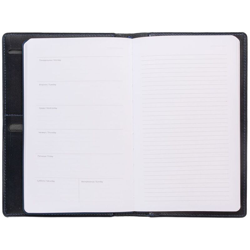 Еженедельник-портфолио Remini, недатированный, темно-синий арт.55602.40