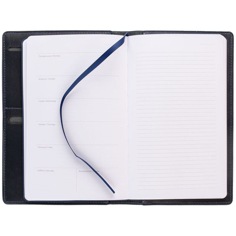 Еженедельник-портфолио Remini, недатированный, темно-синий арт.55602.40