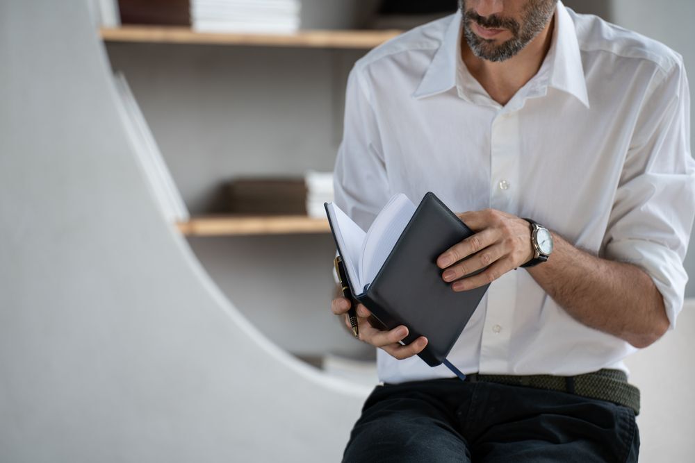 Еженедельник-портфолио Remini, недатированный, темно-синий арт.55602.40