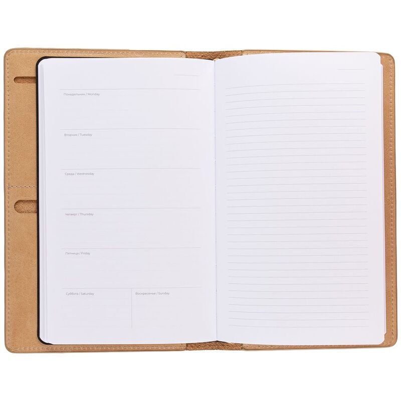 Еженедельник-портфолио Remini, недатированный, бежевый арт.55602.11