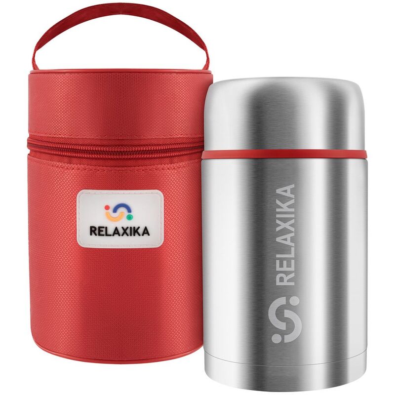 Термос для еды Relaxika 700, в чехле, стальной арт.13870.10
