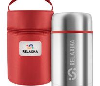 Термос для еды Relaxika 700, в чехле, стальной арт.13870.10