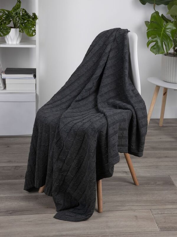 Плед Trenza, темно-серый арт.23348.31