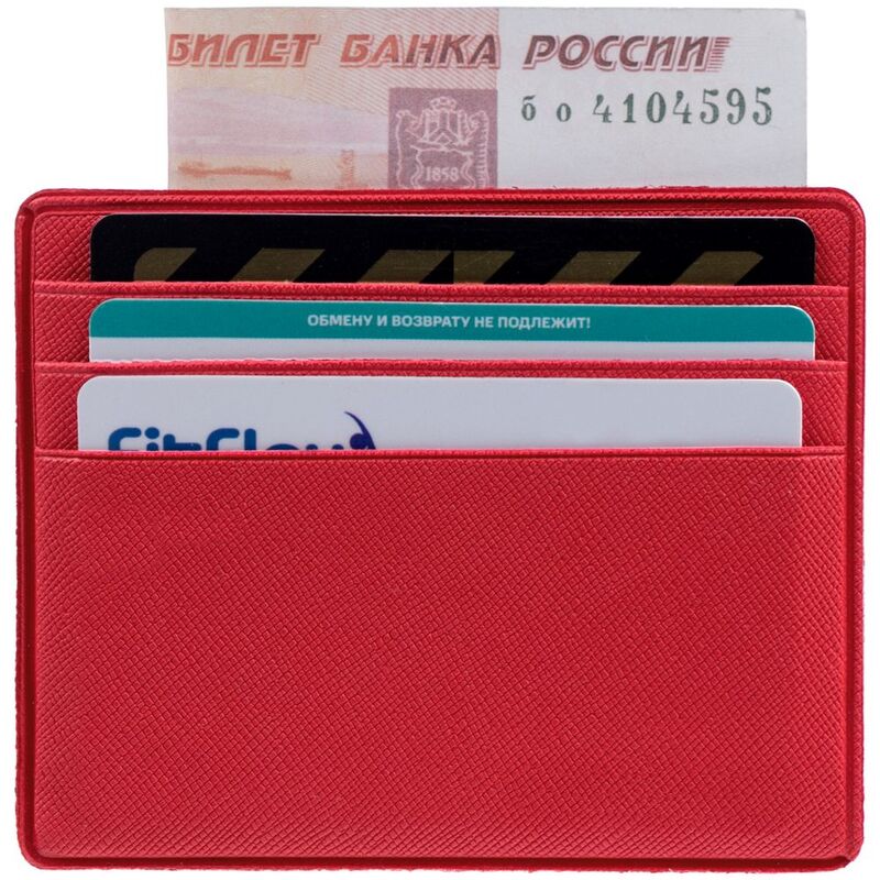 Чехол для карточек Devon, красный арт.16262.50