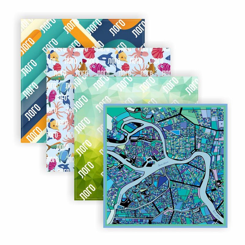 Платок с печатью на заказ ColorSharm, S арт.18927.01