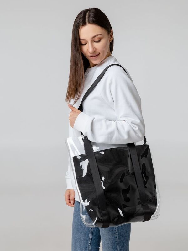 Шопер Clarity с черным органайзером, прозрачный арт.14023.30