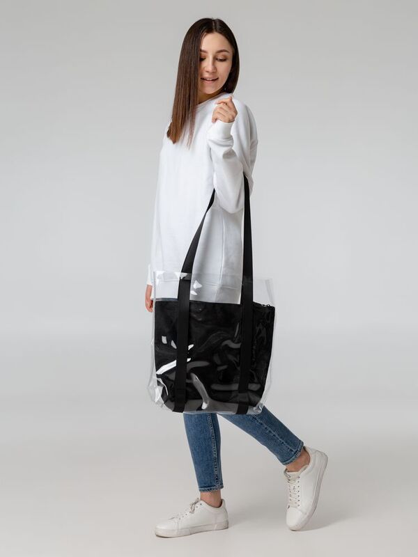 Шопер Clarity с черным органайзером, прозрачный арт.14023.30