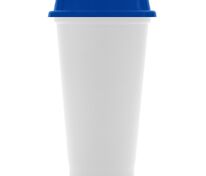 Стакан с крышкой Color Cap White, белый с синим арт.20997.40