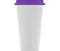 Стакан с крышкой Color Cap White, белый с фиолетовым арт.20997.70