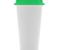 Стакан с крышкой Color Cap White, белый с зеленым арт.20997.90