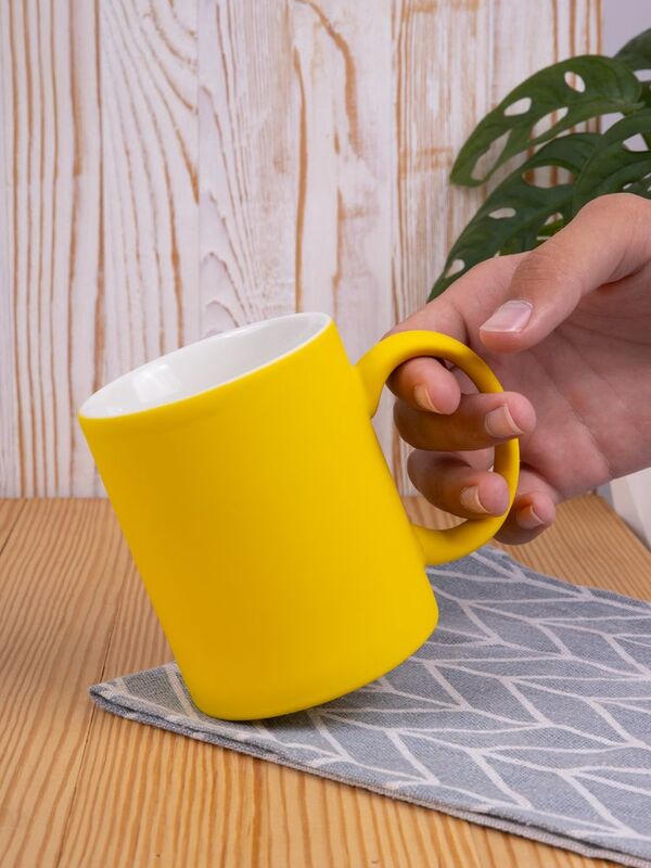 Кружка Promo Soft с покрытием софт-тач, желтая арт.14654.80