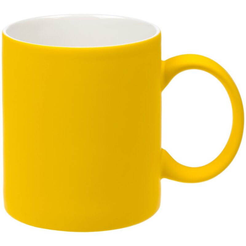 Кружка Promo Soft с покрытием софт-тач, желтая арт.14654.80