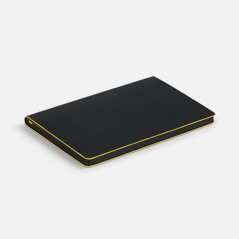 Ежедневник Trait, недатированный, черный с желтым арт.14097.38