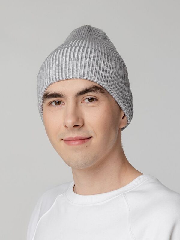 Шапка Nobilis, белая с серым арт.19099.61