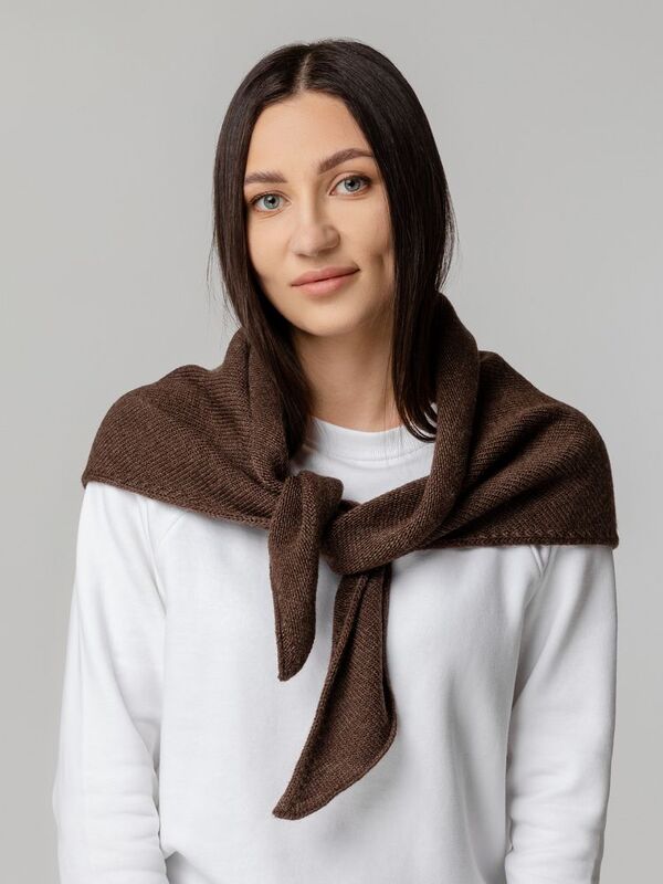Косынка Dalia, темно-коричневая арт.18088.59