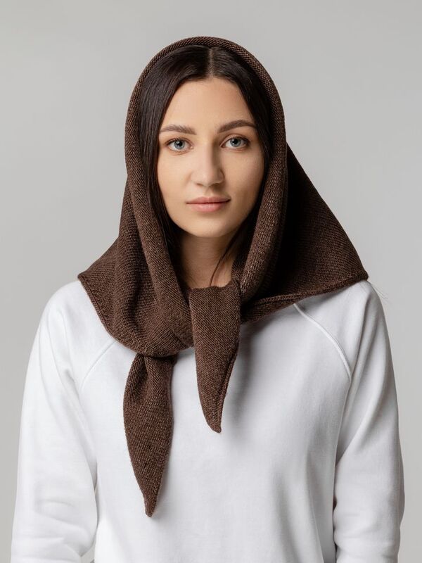 Косынка Dalia, темно-коричневая арт.18088.59