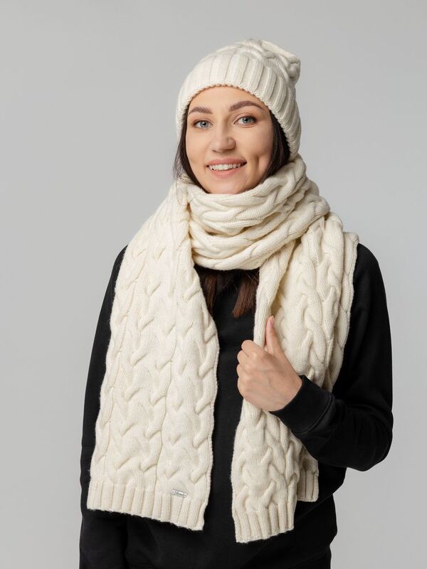 Шапка Loren, молочно-белая (ванильная) арт.18077.60