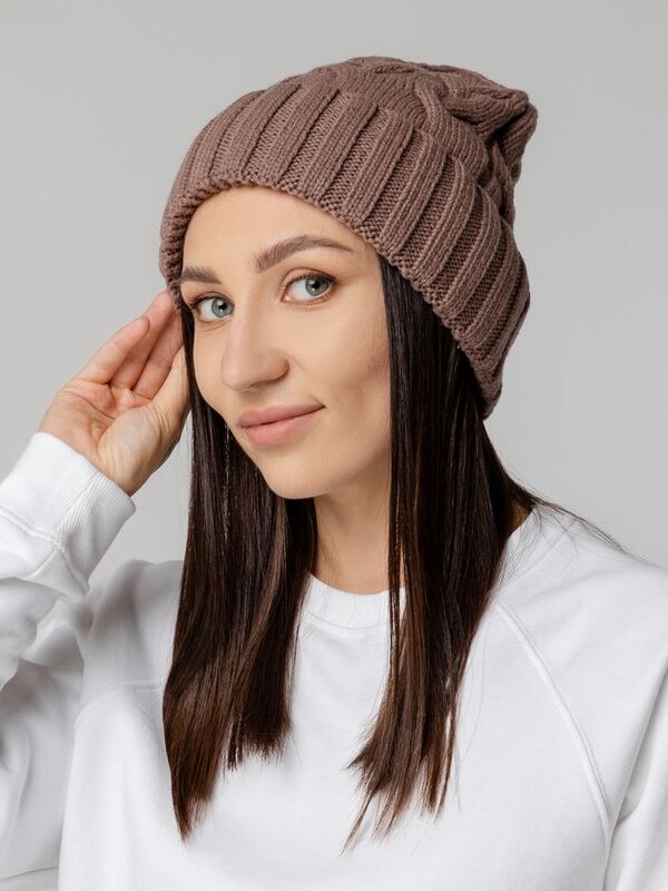 Шапка Loren, коричневая арт.18077.59