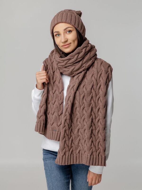 Шарф Loren, коричневый арт.18078.59