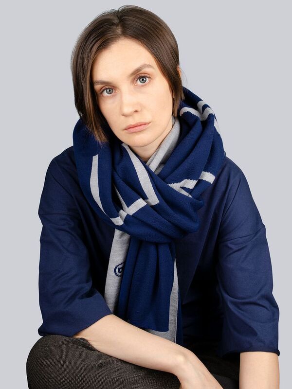 Шарф Bereg, серый с синим арт.17176.41