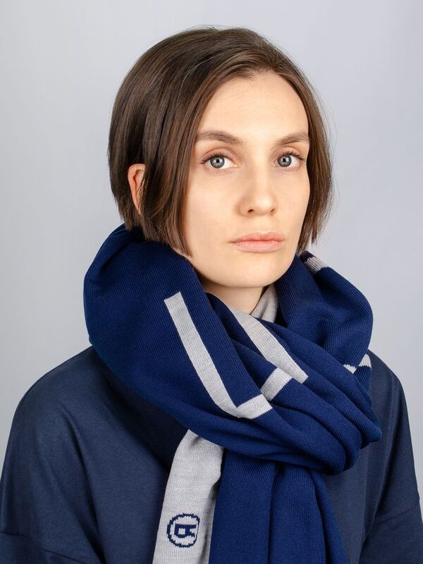 Шарф Bereg, серый с синим арт.17176.41