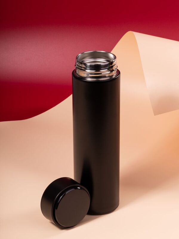 Смарт-бутылка с заменяемой батарейкой Long Therm, черная арт.14314.30