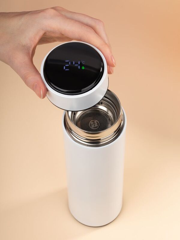 Смарт-бутылка с заменяемой батарейкой Long Therm, белая арт.14314.60