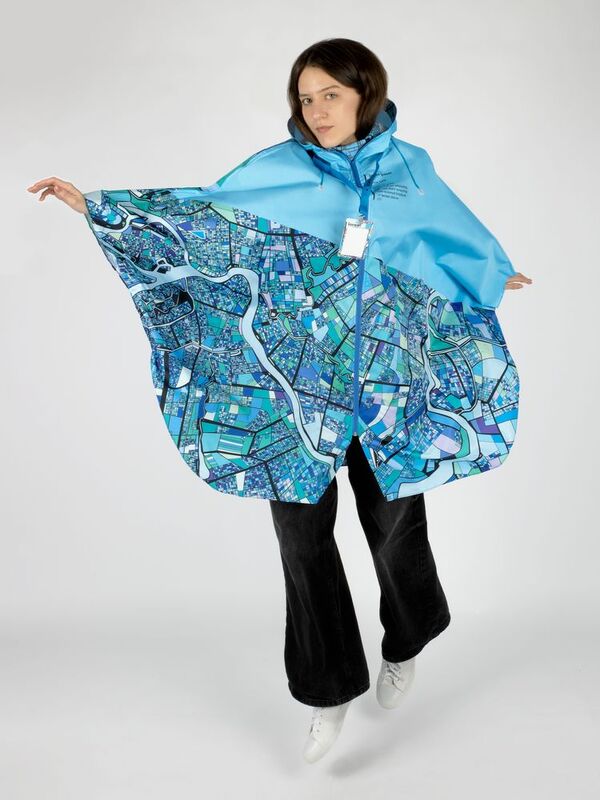 Дождевик-пончо AquaStop взрослый на заказ, разноцветный, единый размер арт.18955.01