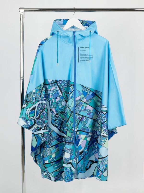 Дождевик-пончо AquaStop взрослый на заказ, разноцветный, единый размер арт.18955.01