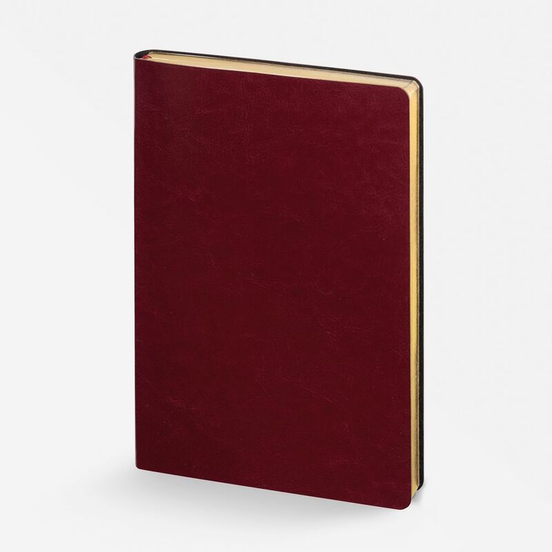 Ежедневник Nebraska Flex, недатированный, бордовый с золотистым арт.22008.50
