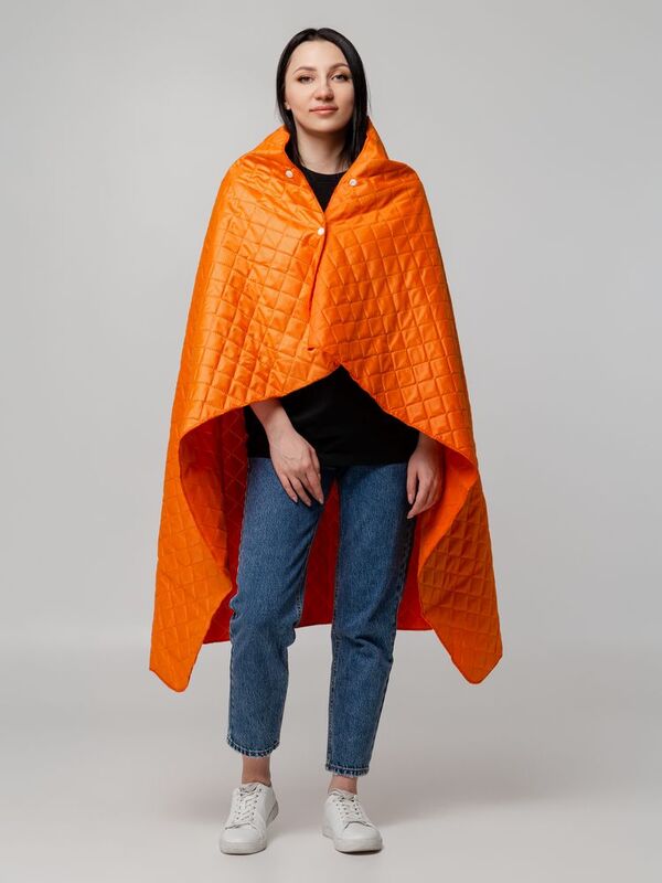 Плед-пончо для пикника SnapCoat, оранжевый арт.14251.20