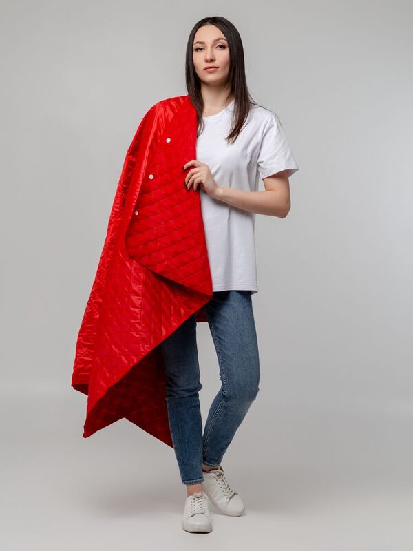 Плед-пончо для пикника SnapCoat, красный арт.14251.50