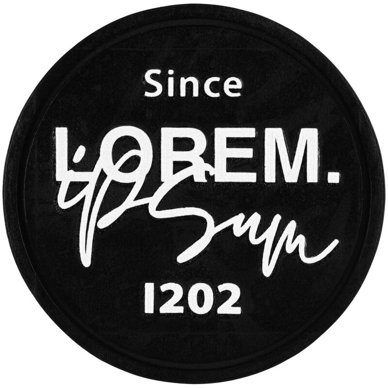 Лейбл из ПВХ Dzeta Round, L, черный арт.15354.30