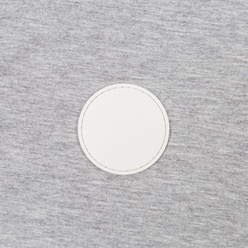 Лейбл из ПВХ Dzeta Round, L, белый арт.15354.60